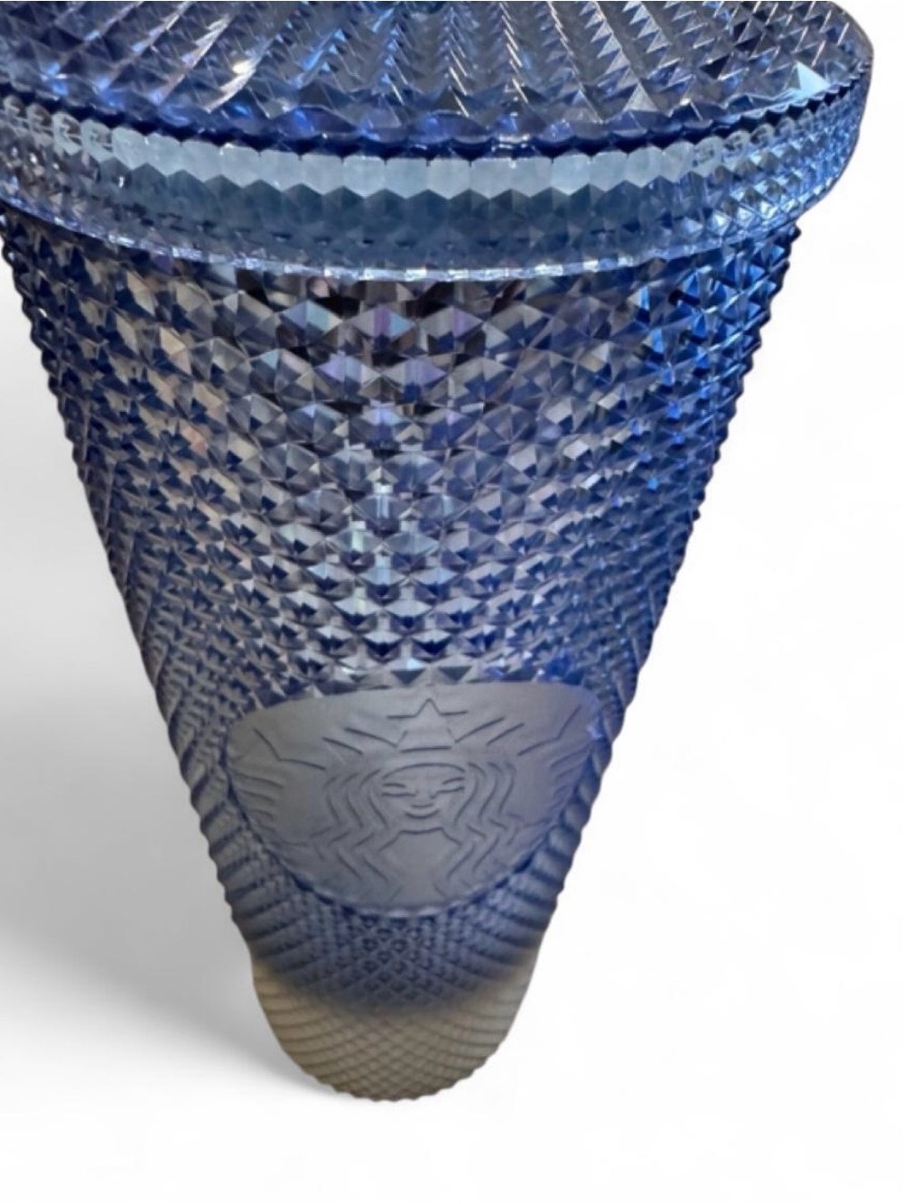 Starbucks holiday cup icicle Tumblr blue silver ombre 24 ounce studded